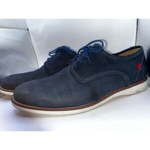 Marc Joseph New York Mens Navy Blue Leather Oxford Derby Shoes Size 13